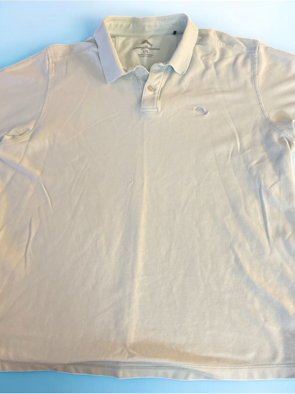 Tommy Bahama Light Cream Polo Shirt SZ L